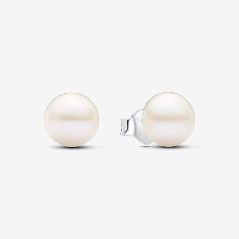 Pandora Timeless 293169C01, Σκουλαρίκια, Ασήμι, Πέρλα