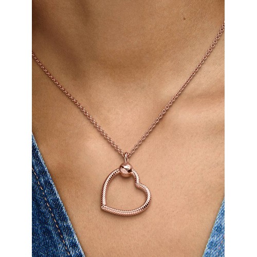Pandora Moments 389384C00, Σύμβολο-Pendant, Ροζ Χρυσό, Καρδιά