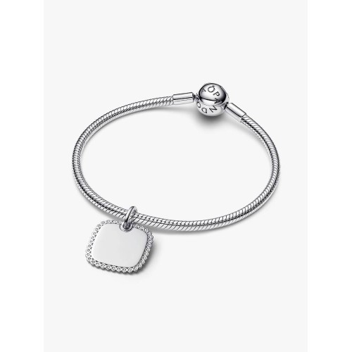 Pandora Moments 394009C01, Σύμβολο/Pendant, Ασήμι, Τετράγωνο Κρεμαστό