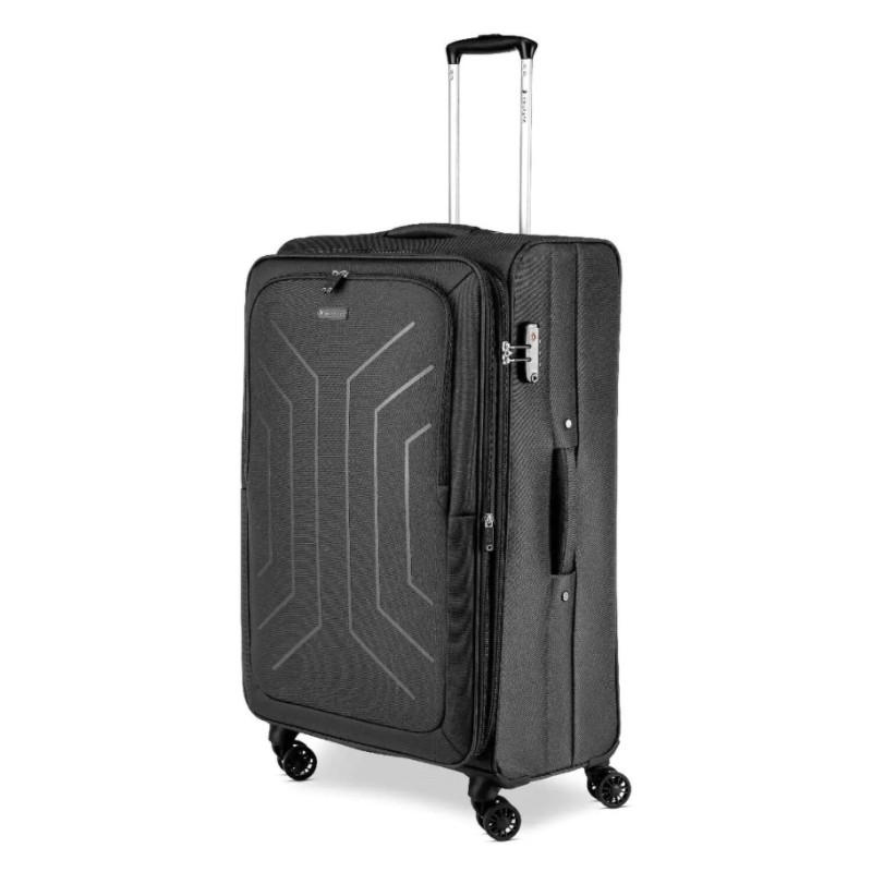 Ciak Roncato 46.127.01-01 Hexa, Βαλίτσα Μεγάλη  78 x 46 x 28cm, Ύφασμα, Μαύρο