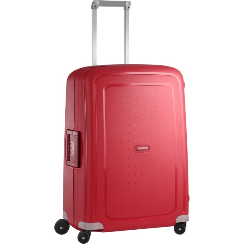 Samsonite 49307-1235 S Cure, Βαλίτσα Μεσαία, Πολυπροπυλένιο, Κόκκινο