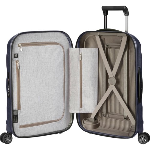Samsonite 49539-1549 S Cure, Βαλίτσα Μικρή/Καμπίνας 55 x 40 x 20cm, Πολυπροπυλένιο, ΑΤΑΝ, Μπλε