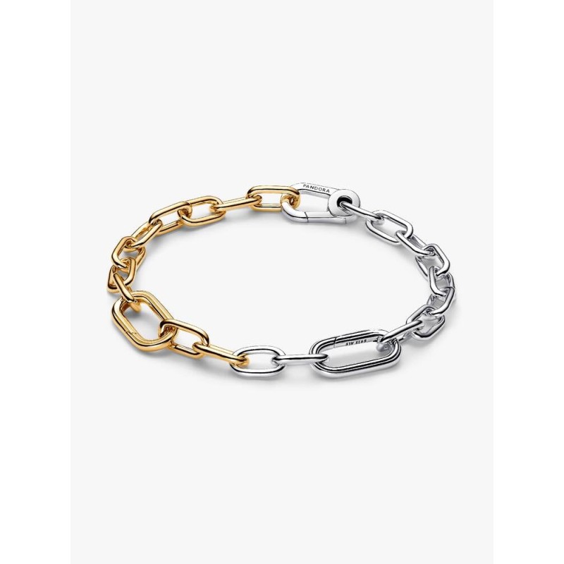 Pandora ME 563689C00-1, Βραχιόλι, Ασ΄ημι Επιχρυσωμένο, Αλυσίδα με Κρίκους