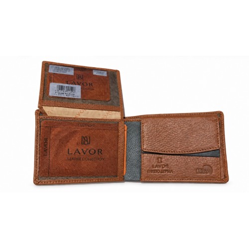 Lavor 1-5648Ν, Πορτοφόλι, Δερμάτινο, Μόκα