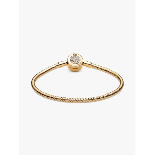 Pandora Moments 569046C01-18, Βραχιόλι, Αλυσίδα Φίδι, Επιχρυσωμένο
