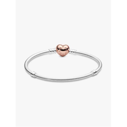 Pandora Moments 586292CZ-19, Βραχιόλι, Ασήμι, Καρδιά Pave
