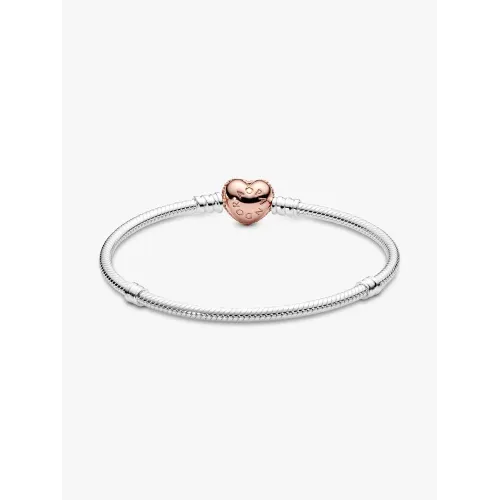Pandora Moments 586292CZ-20, Βραχιόλι, Αλυσίδα Τύπου Φίδι, Καρδιά