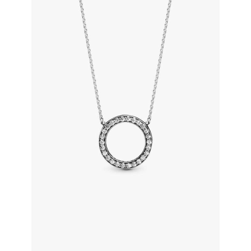 Pandora Signature 590514CZ-45, Κολιέ, Ασήμι, Αστραφτερός Κύκλος