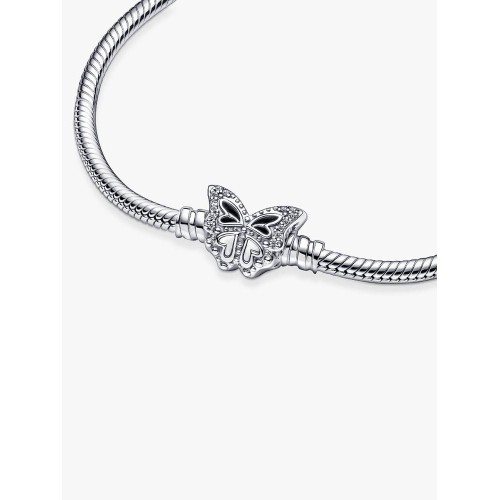 Pandora Moments 590782C01-17, Βραχιόλι, Ασήμι, Αλυσίδα Φίδι, Πεταλούδα