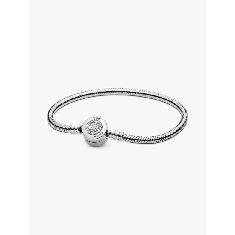 Pandora Moments 599046C01-23, Βραχιόλι, Ασήμι, Αλυσίδα Φίδι, Κορώνα