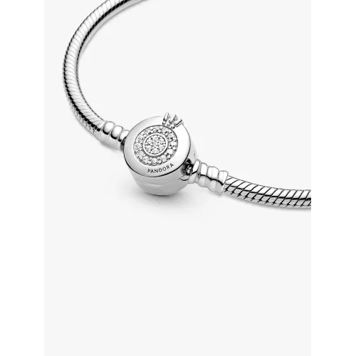 Pandora Moments 599046C01-23, Βραχιόλι, Ασήμι, Αλυσίδα Φίδι, Κορώνα
