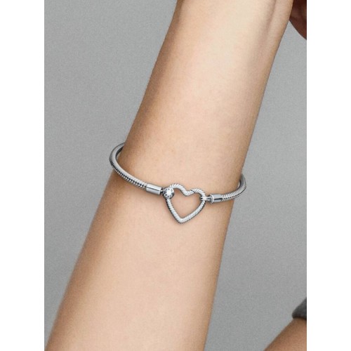 Pandora Moments 599539C00-17, Βραχιόλι, Ασήμι, Καρδιά