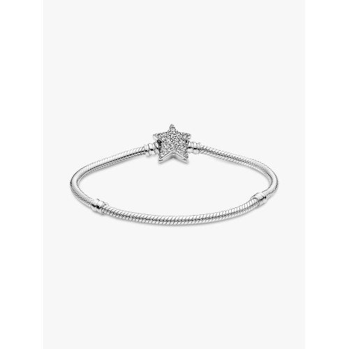 Pandora Moments 599639C01-17, Βραχιόλι, Ασήμι, Αλυσίδα Φίδι, Αστέρι