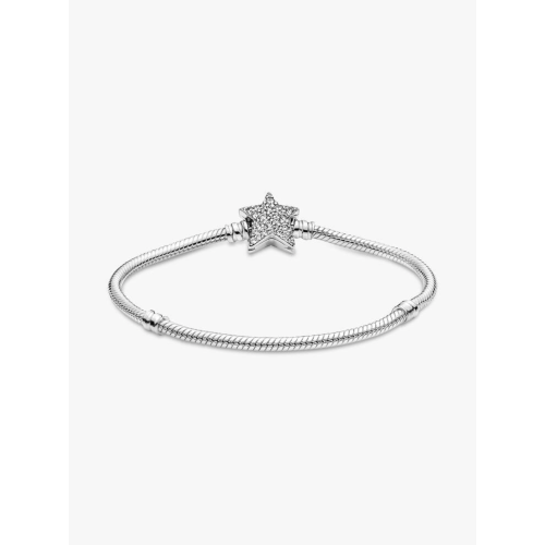 Pandora 599639C01-21, Γυναικείο Βραχιόλι, Τύπου Φίδι, Ασήμι, Ασύμμετρο, Αστέρι