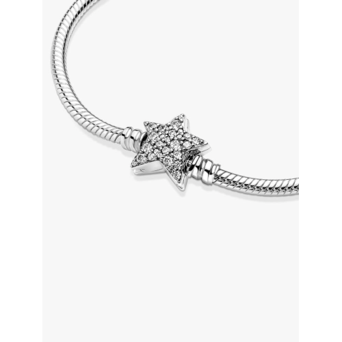 Pandora 599639C01-21, Γυναικείο Βραχιόλι, Τύπου Φίδι, Ασήμι, Ασύμμετρο, Αστέρι