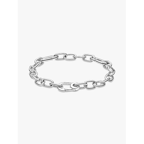 Pandora ME 599662C00-3, Βραχιόλι Αλυσίδα, Ασήμι, Κρίκοι