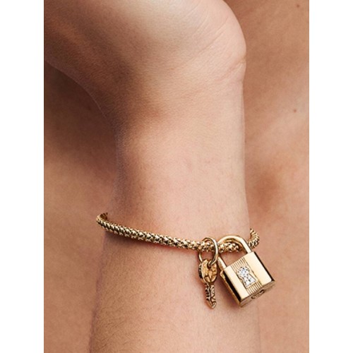 Pandora Moments 760088C01, Σύμβολο/Pendant, Επιχρυσωμένο Ασήμι, Κλειδαριά