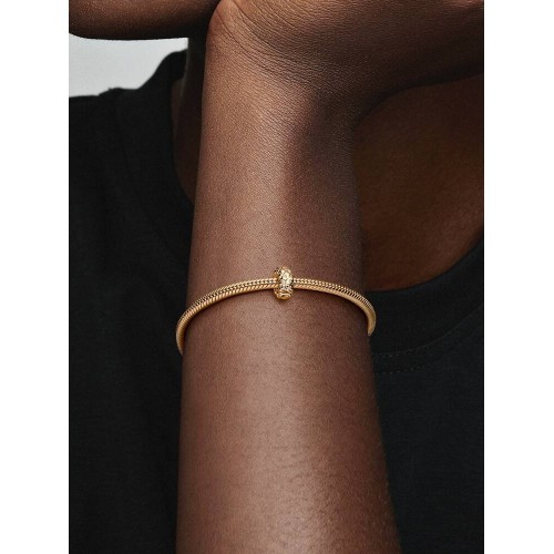 Pandora Moments 762716C00, Σύμβολο/Pendant, Επιχρυσωμένο Ασήμι, Κλιπ με υφή Τρουκς