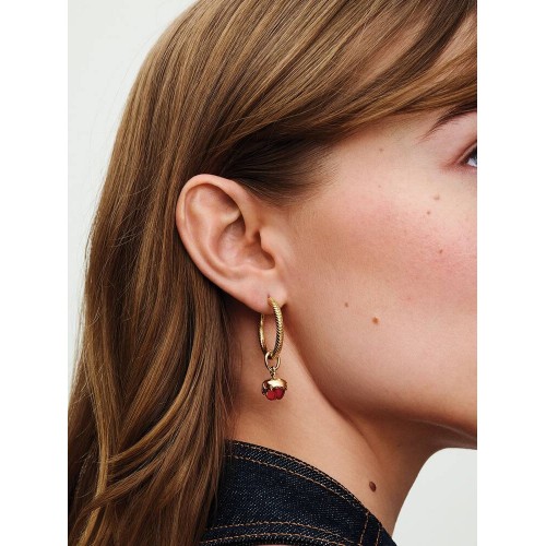 Pandora Moments 763421C01 Disney, Σύμβολο/Pendant, Επιχρυσωμένο Ασήμι, Γυαλί Murano, Δηλητηριασμένο Μήλο