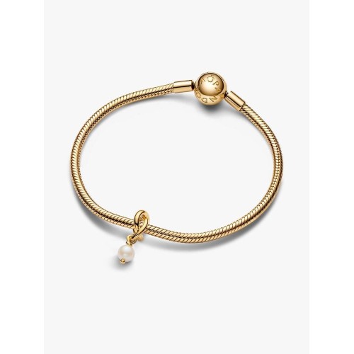 Pandora Moments 763462C06, Σύμβολο/Pendant, Επιχρυσωμένο Ασήμι, Κύκλος Αιωνιότητας και Μαργαριτ΄αρι