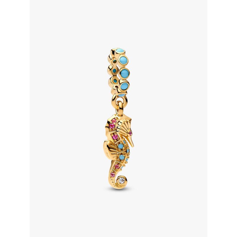 Pandora Moments 763895C01, Σύμβολο/Pendant, Ασήμι Επιχρυσωμένο, Ιππόκαμπος