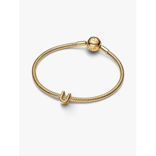 Pandora Moments 763967C00, Σ΄υμβολο/Pendant, Επιχρυσωμένο Ασήμι, Γράμμα U