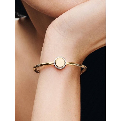 Pandora Moments 768747C01, Σύμβολο/Pendant, Επιχρυσωμένο Ασήμι, Στυλ Κουμπιού