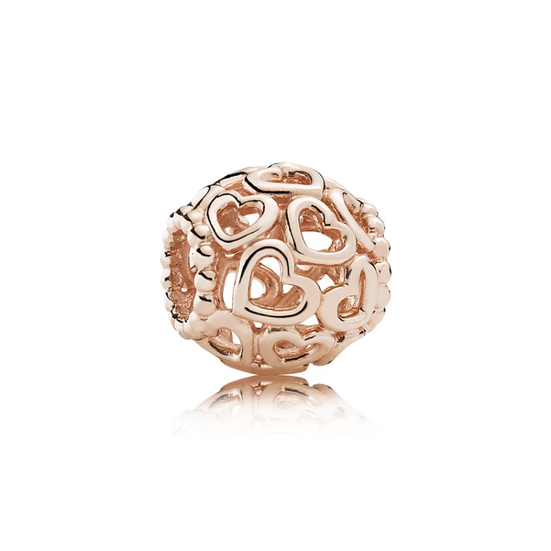 Pandora Moments 780964, Σύμβολο-Pendant, Ροζ Χρυσό, Καρδιές