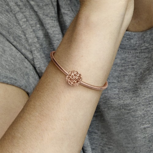 Pandora Moments 780964, Σύμβολο-Pendant, Ροζ Χρυσό, Καρδιές