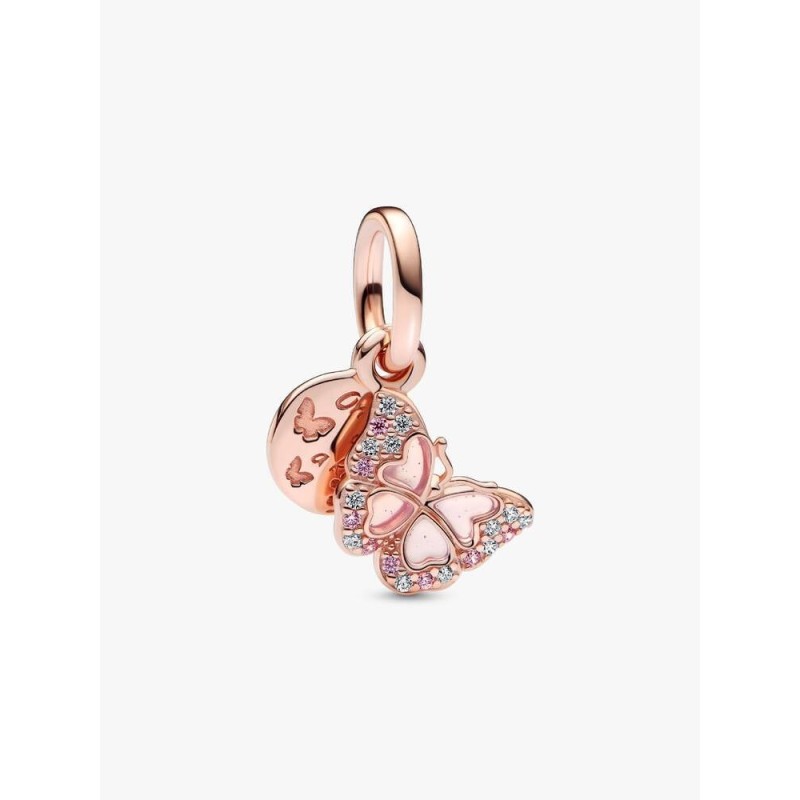 Pandora Moments 782555C01, Σύμβολο/Pendant, Ασήμι Επιχρυσωμένο Ροζ Χρυσό, Πεταλούδα
