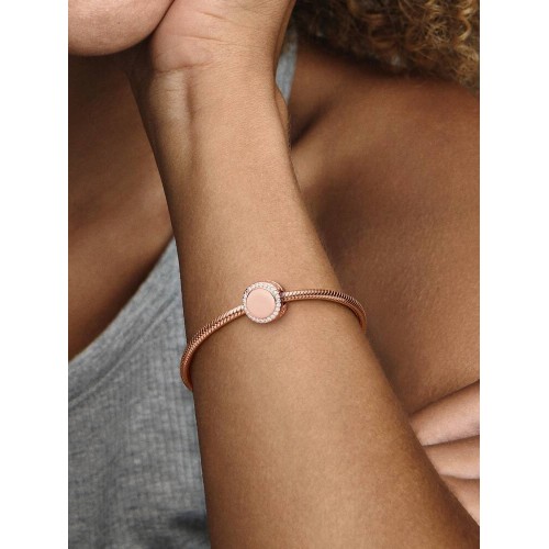 Pandora Moments 788747C01, Σύμβολο/Pendant, Ροζ Επιχρυσωμένο Ασήμι, Στυλ Κουμπί