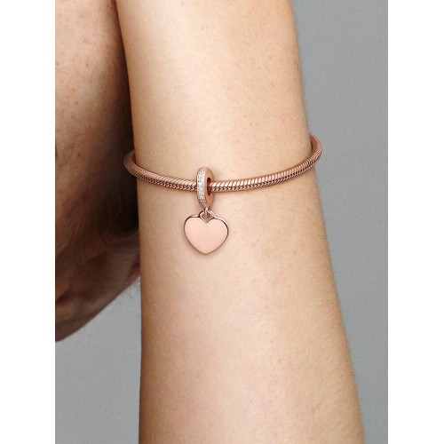 Pandora Moments 788761C01, Σύμβολο/Pendant, Ροζ Επιχρυσωμένο Ασήμι, Κρεμαστή Καρδιά
