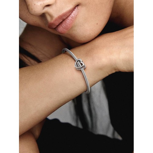 Pandora Moments 790800C00, Σύμβολο-Pendant, Ασήμι, Καρδιά "Mom"