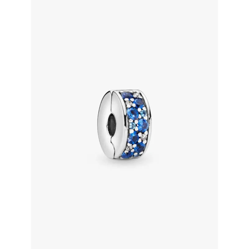 Pandora Moments 791817NSBMX, Σύμβολο-Pendant, Ασήμι, Κλιπ Μπλε Ζιρκόν