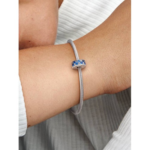 Pandora Moments 791817NSBMX, Σύμβολο-Pendant, Ασήμι, Κλιπ Μπλε Ζιρκόν