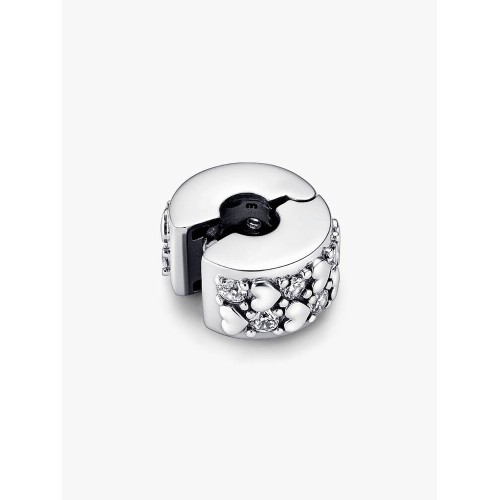 Pandora Moments 792235C01, Σύμβολο-Pendant, Ασήμι, Κλιπ Καρδιές