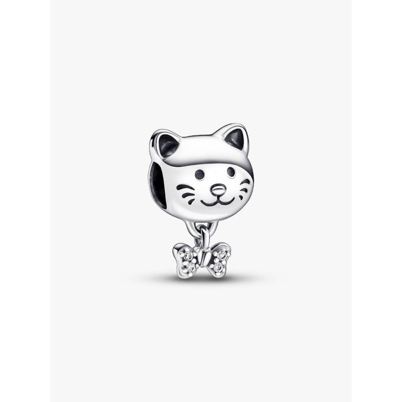 Pandora Moments 792255C01, Σύμβολο/Pendant, Ασήμι, Γάτα