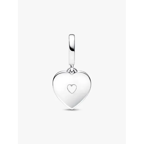 Pandora Moments 792649C01, Σύμβολο-Pendant, Ασήμι, Λευκή Καρδιά