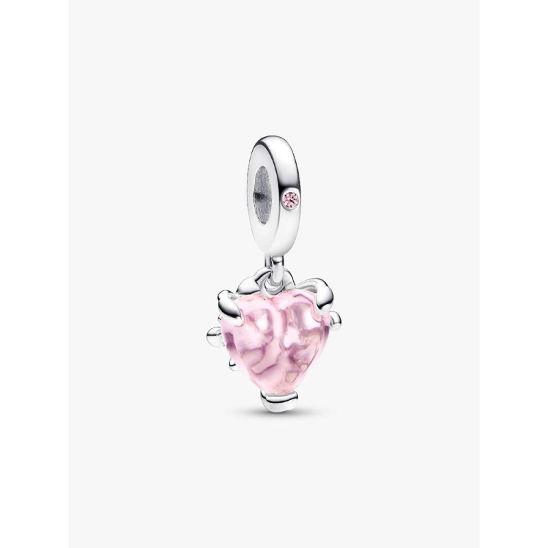 Pandora Moments 792654C01, Σύμβολο-Pendant, Ασήμι, Ροζ Καρδιά και Δέντρο