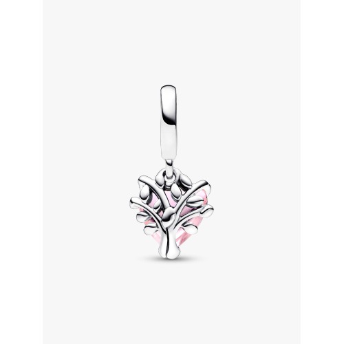 Pandora Moments 792654C01, Σύμβολο-Pendant, Ασήμι, Ροζ Καρδιά και Δέντρο