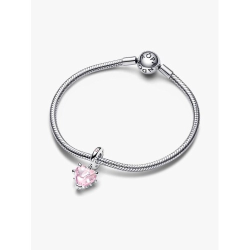 Pandora Moments 792654C01, Σύμβολο-Pendant, Ασήμι, Ροζ Καρδιά και Δέντρο