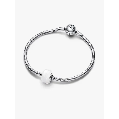 Pandora Moments 793118C00, Σύμβολο-Pendant, Ασήμι, Murano, Λευκό