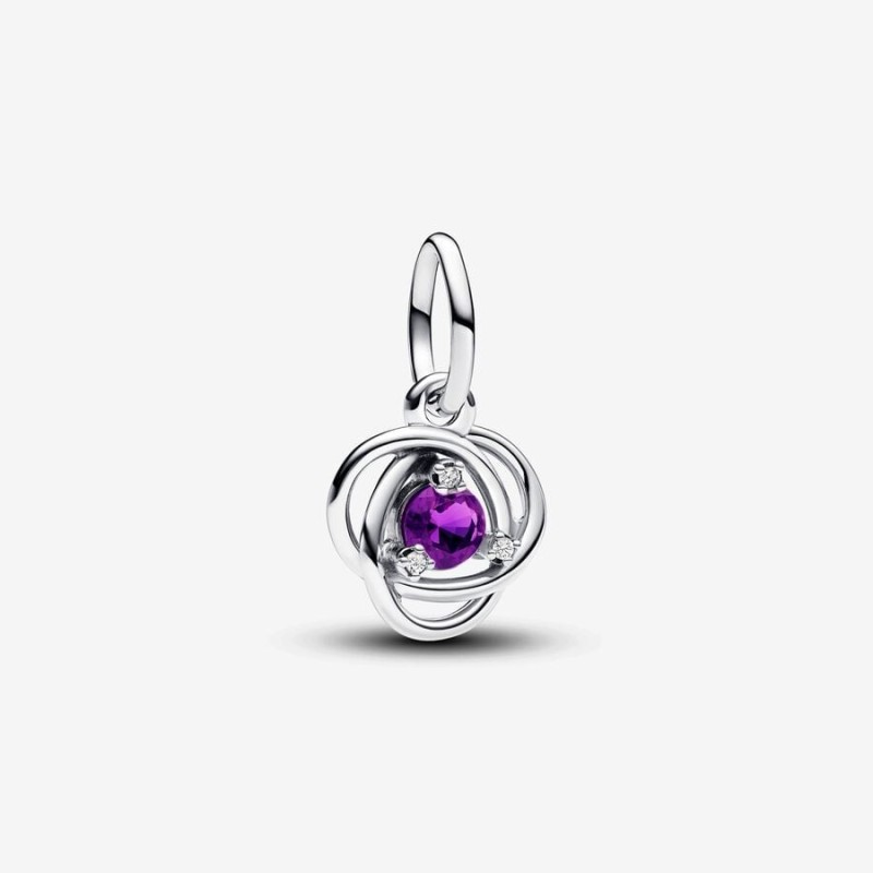 Pandora Moments 793125C02, Σύμβολο/Pendant, Ασήμι, Αέναοι Κύκλοι Μωβ
