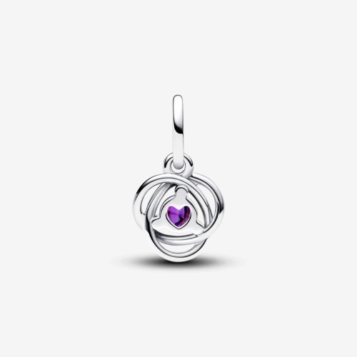 Pandora Moments 793125C02, Σύμβολο/Pendant, Ασήμι, Αέναοι Κύκλοι Μωβ