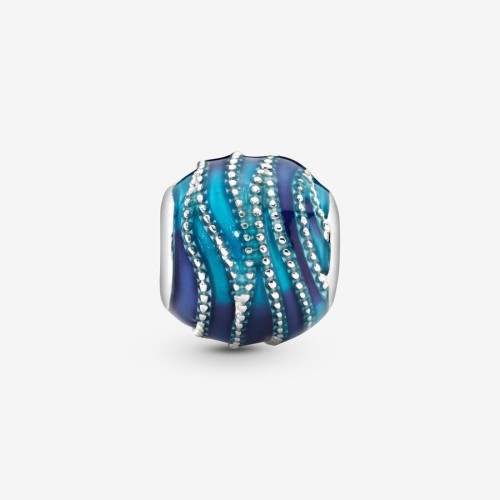 Pandora Moments 797012ENMX, Σ΄υμβολο-Pendant, Ασήμι, Μπλε Κύμα