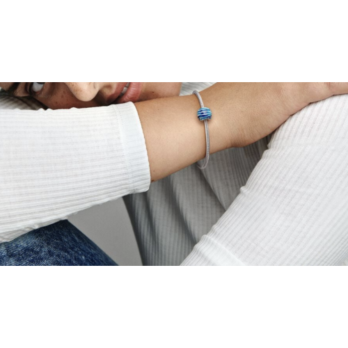 Pandora Moments 797012ENMX, Σ΄υμβολο-Pendant, Ασήμι, Μπλε Κύμα