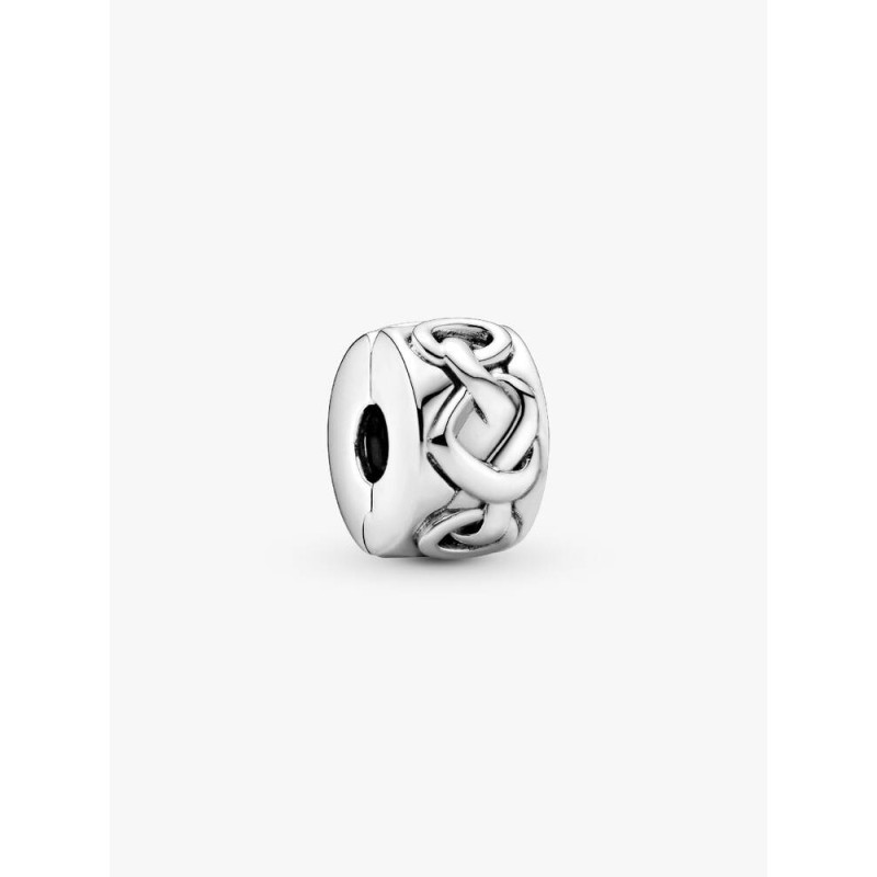 Pandora Moments 798035, Σύμβολο/Pendant, Ασήμι, Κλιπ Πλεγμένες καρδιές