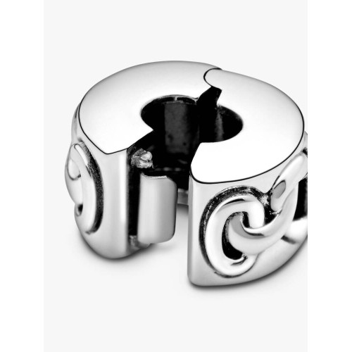 Pandora Moments 798035, Σύμβολο/Pendant, Ασήμι, Κλιπ Πλεγμένες καρδιές