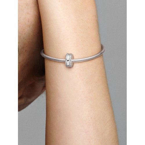 Pandora Moments 798422C01, Σύμβολο/Pendant, Ασήμι, Κλιπ με Pave