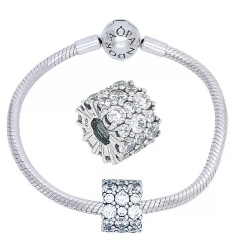 Pandora Moments 798487C01, Σύμβολο/Pendant, Ασήμι, Κλιπ Ζιρκόνια